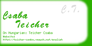 csaba teicher business card